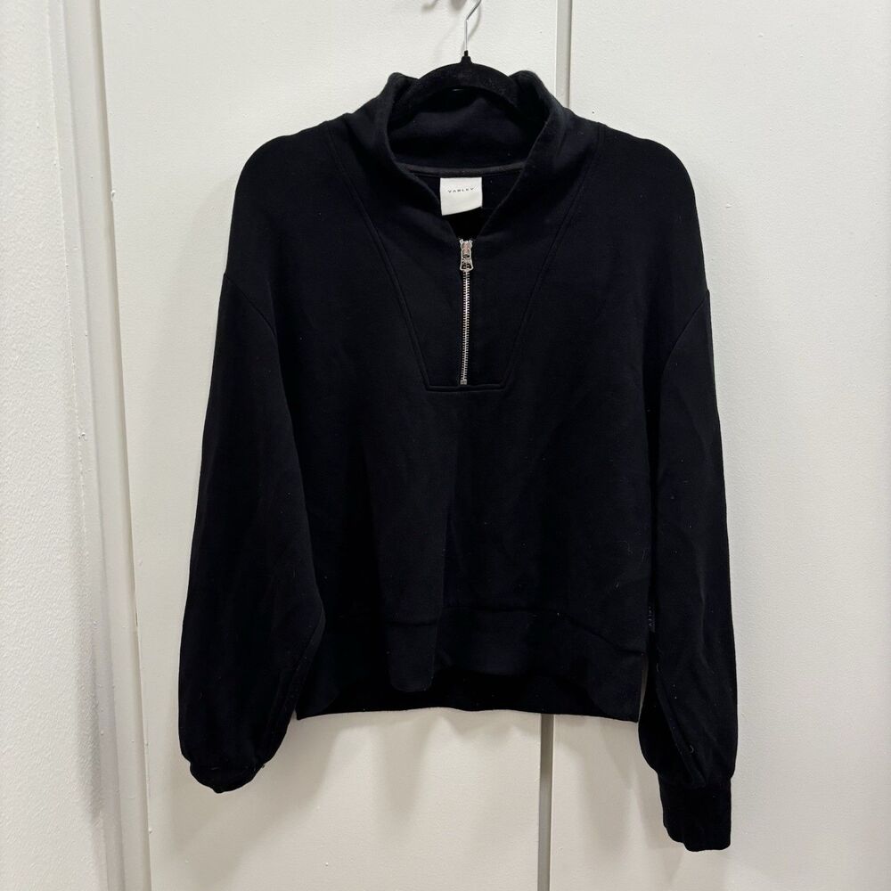Varley Women’s Sz Small Black Davidson Half Zip Sweatshirt Activewear